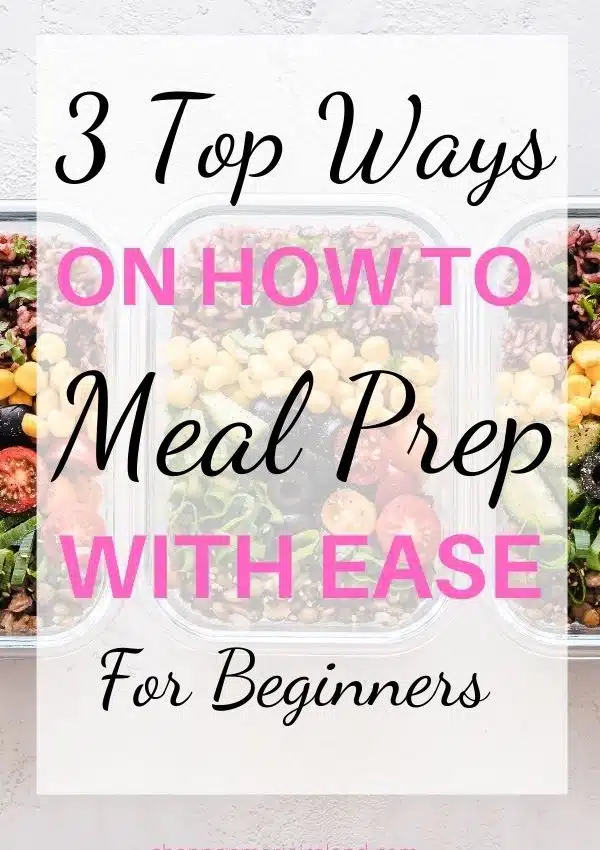 how to meal prep for beginners