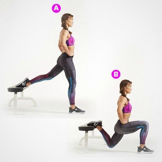 split squat, booty workout