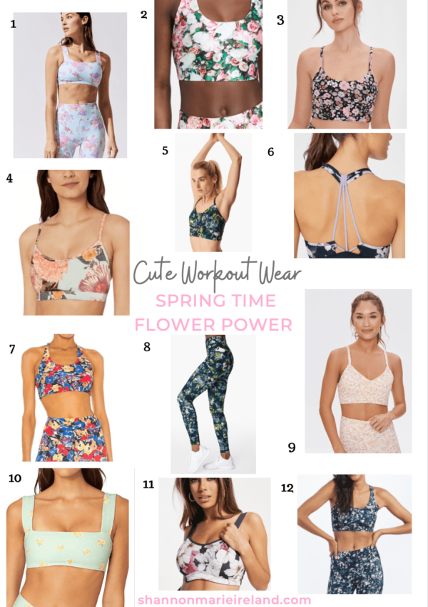 spring floral workout wear for women