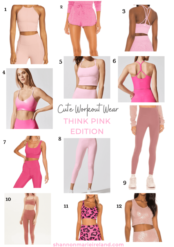 cute pink workout wear