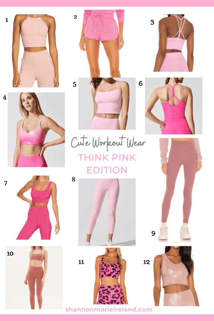 cute pink workout wear