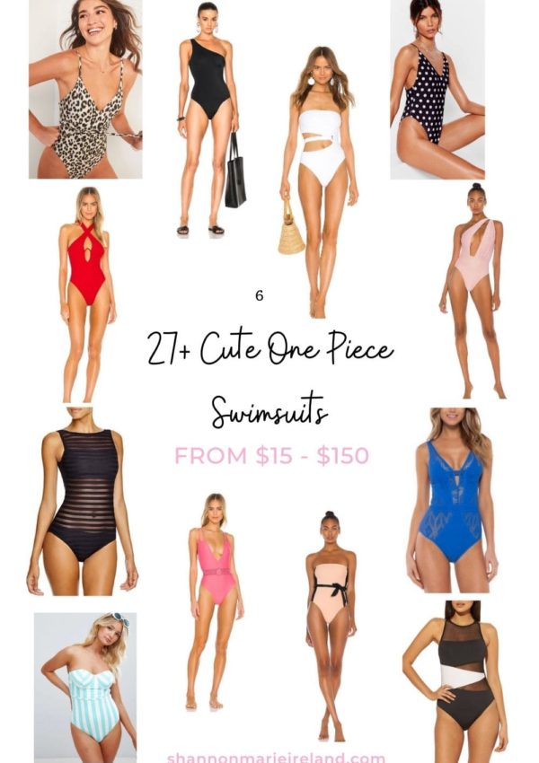 27+ Cute One Piece Swimsuits From $15 – $150